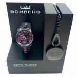 Bomberg - Bolt-68 Black with Neon Pink